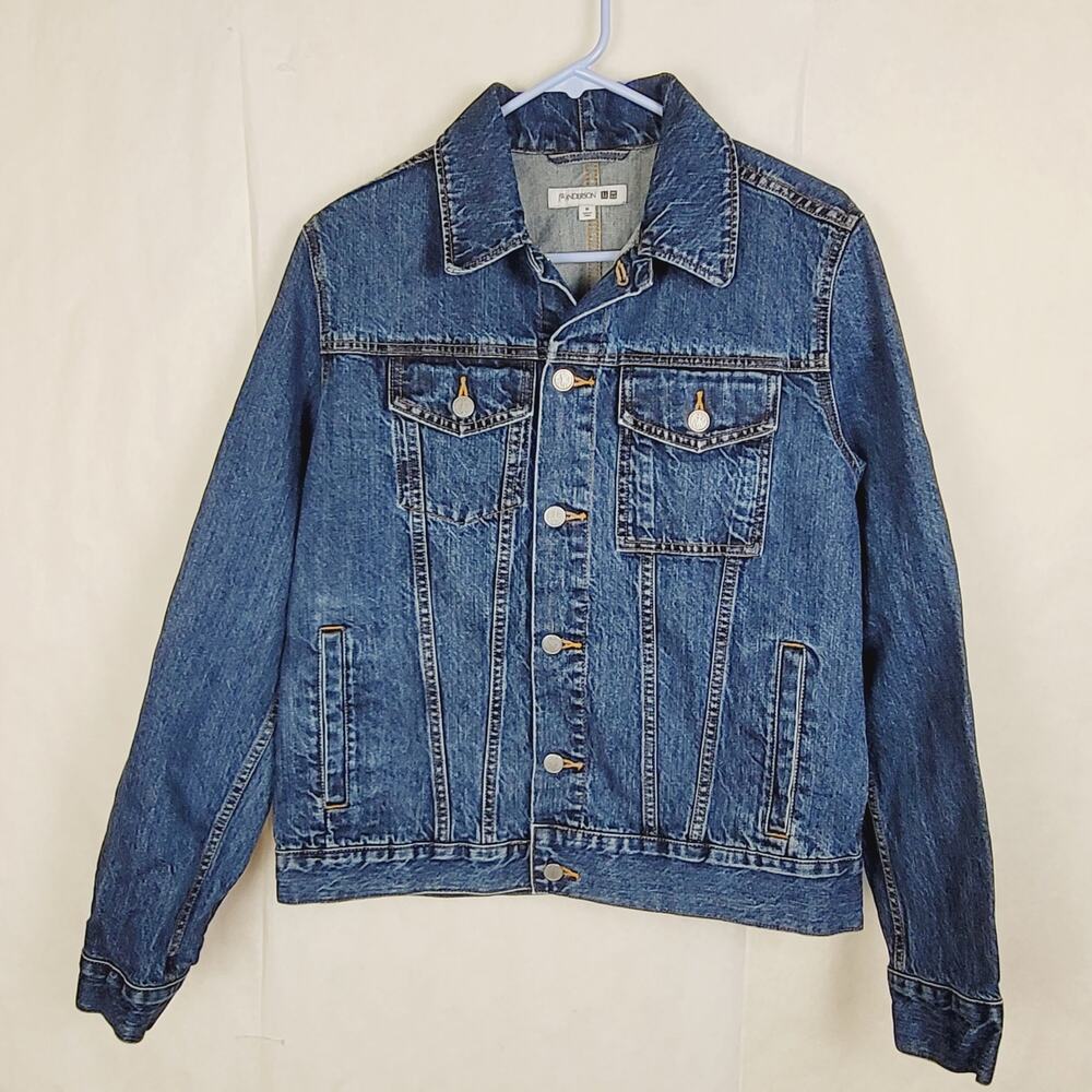 JW Anderson Uniqlo blue denim trucker jacket size medium mens Designer Retro